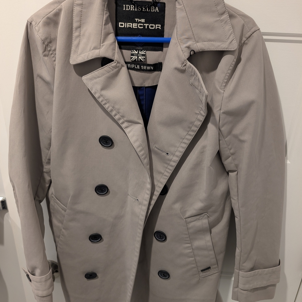 **SOLD!** Rare Superdry Idris Elba The Director Premium Trench Coat, Size Small